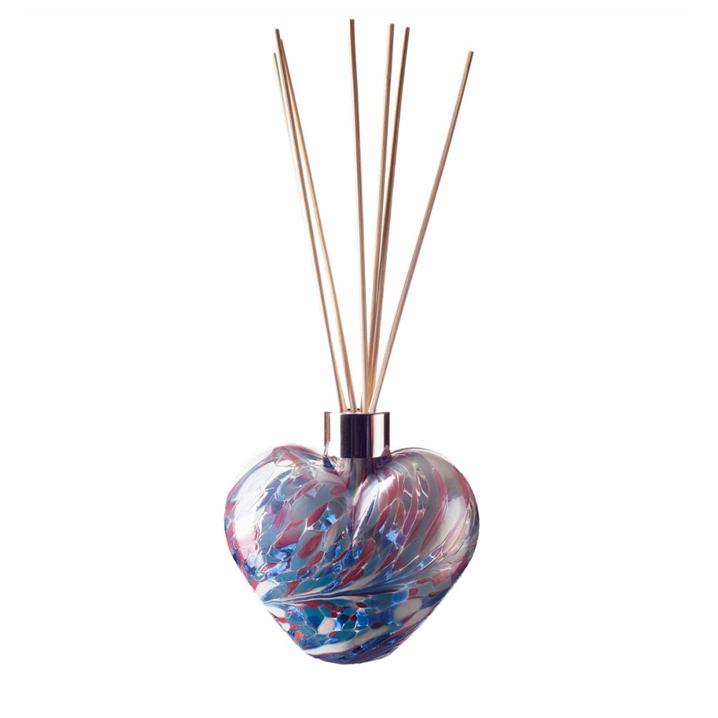 Amelia Art Glass Pink, Turquoise & White Heart Reed Diffuser £17.09